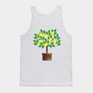 Lemon Tree Pot Plant Digital Art | Melanie Jensen Illustrations Tank Top